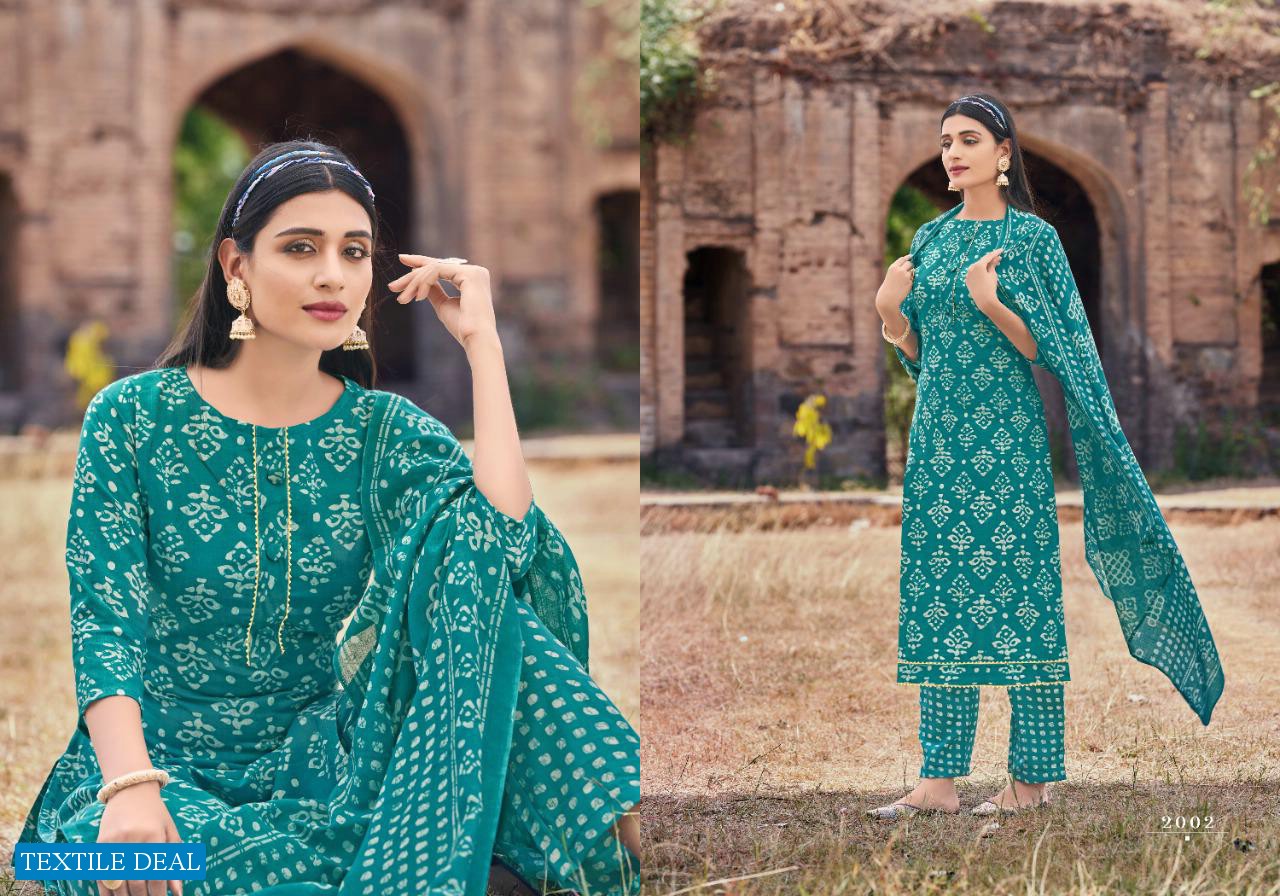 Radha Rumy Vol-2 Wholesale Cotton Batik Print With Neck Patti Dress Material