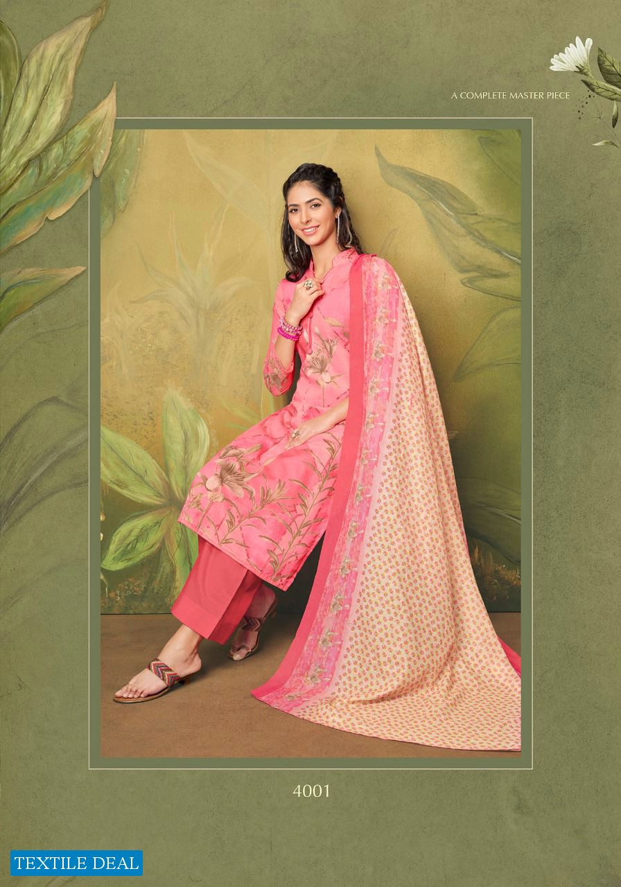 Suryajyoti Meenaz Vol-4 Wholesale Pure Cotton Lawn Dress Material