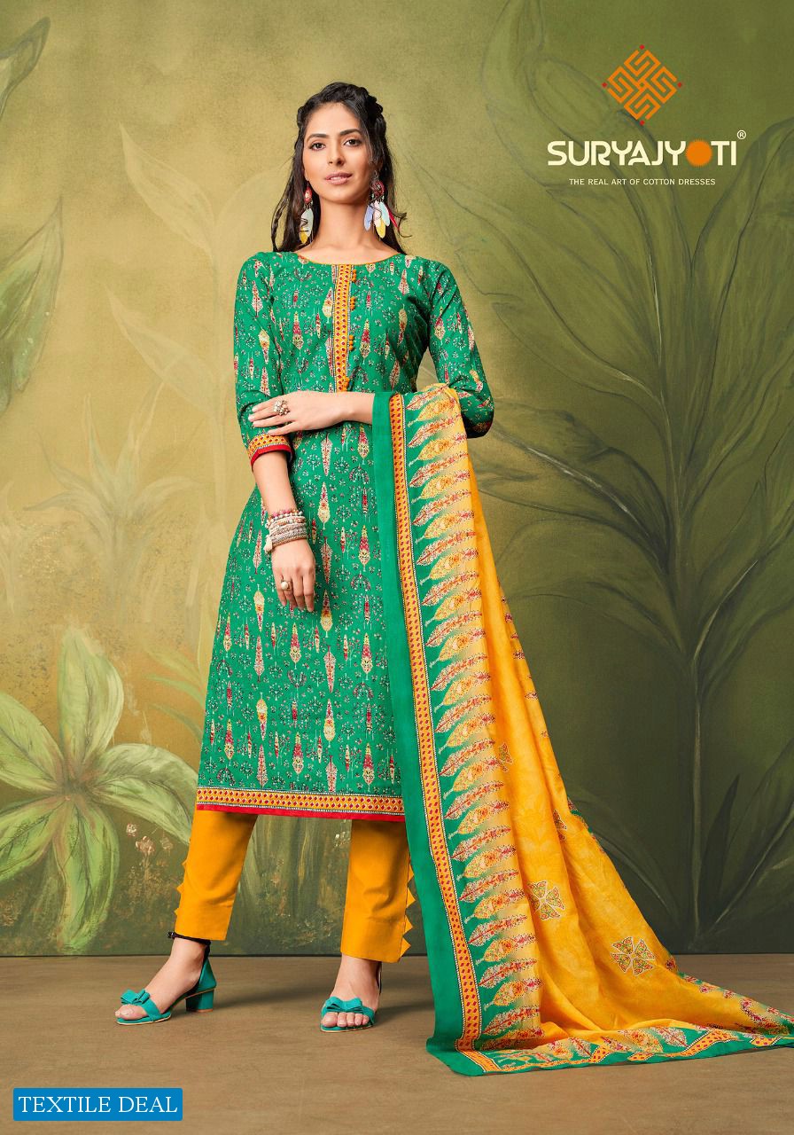 Suryajyoti Meenaz Vol-4 Wholesale Pure Cotton Lawn Dress Material