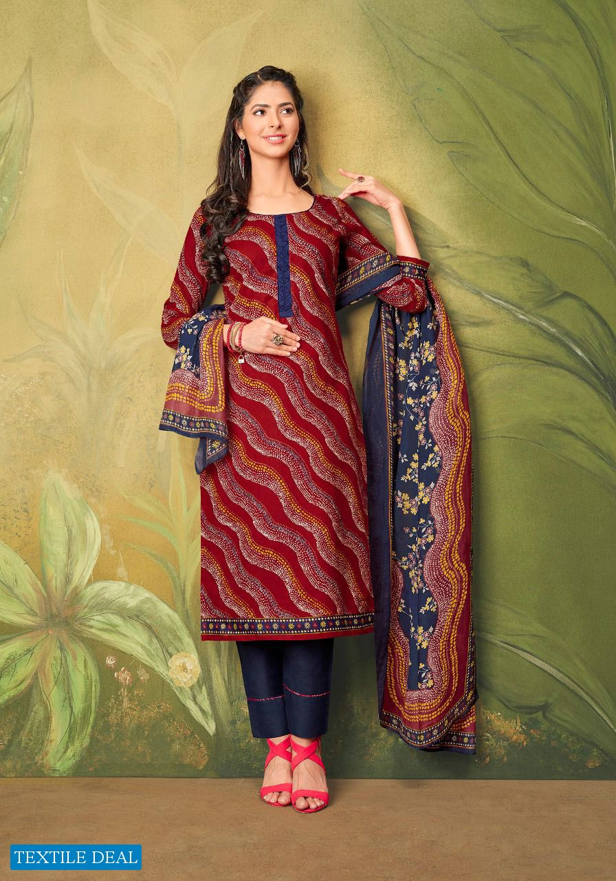 Suryajyoti Meenaz Vol-4 Wholesale Pure Cotton Lawn Dress Material