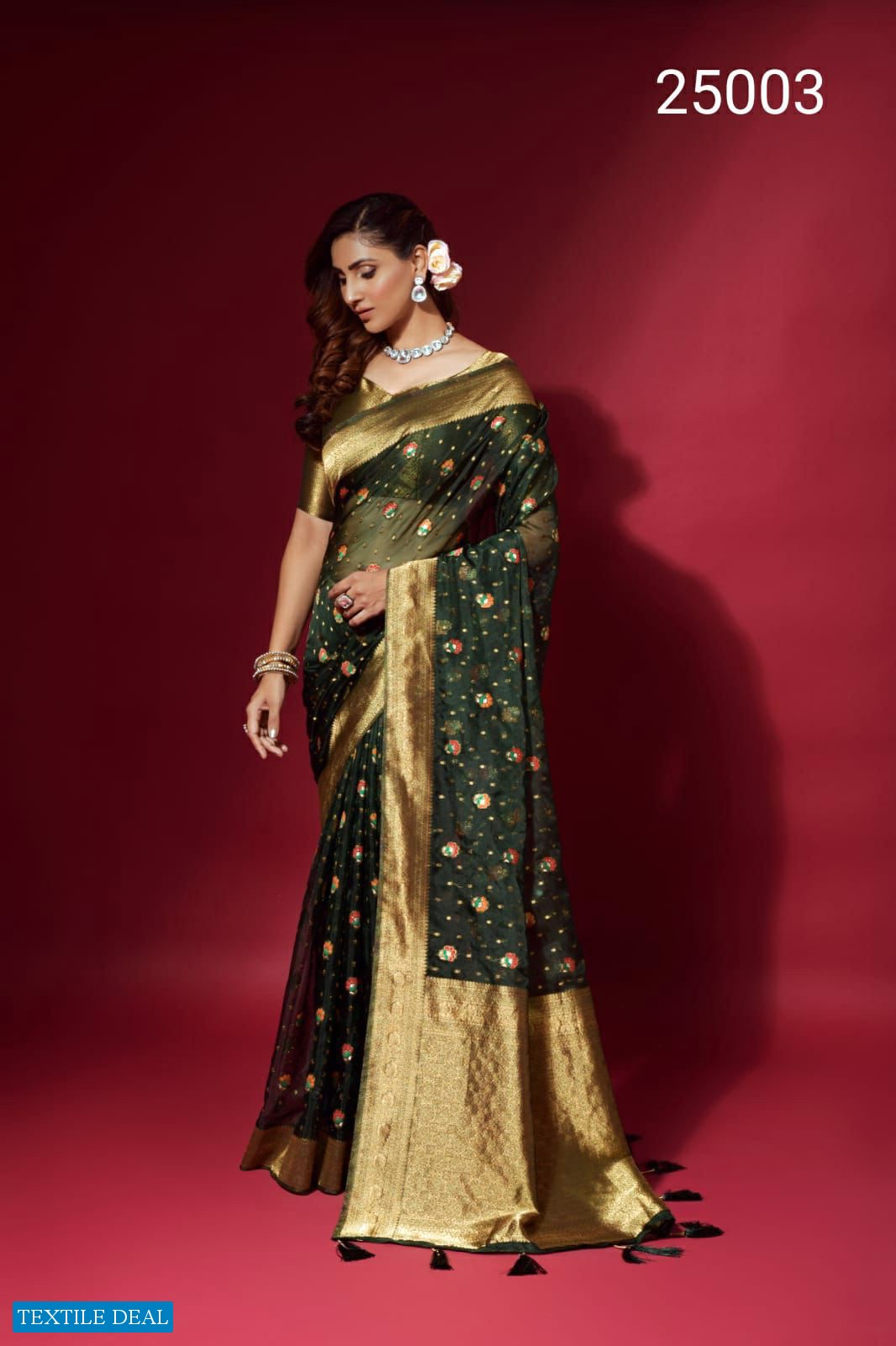 RAJPATH AMULY ORGANZA SILK FANCY SAREES COLLECTION