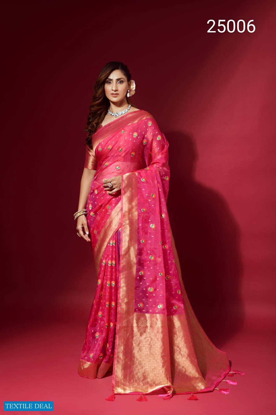 RAJPATH AMULY ORGANZA SILK FANCY SAREES COLLECTION