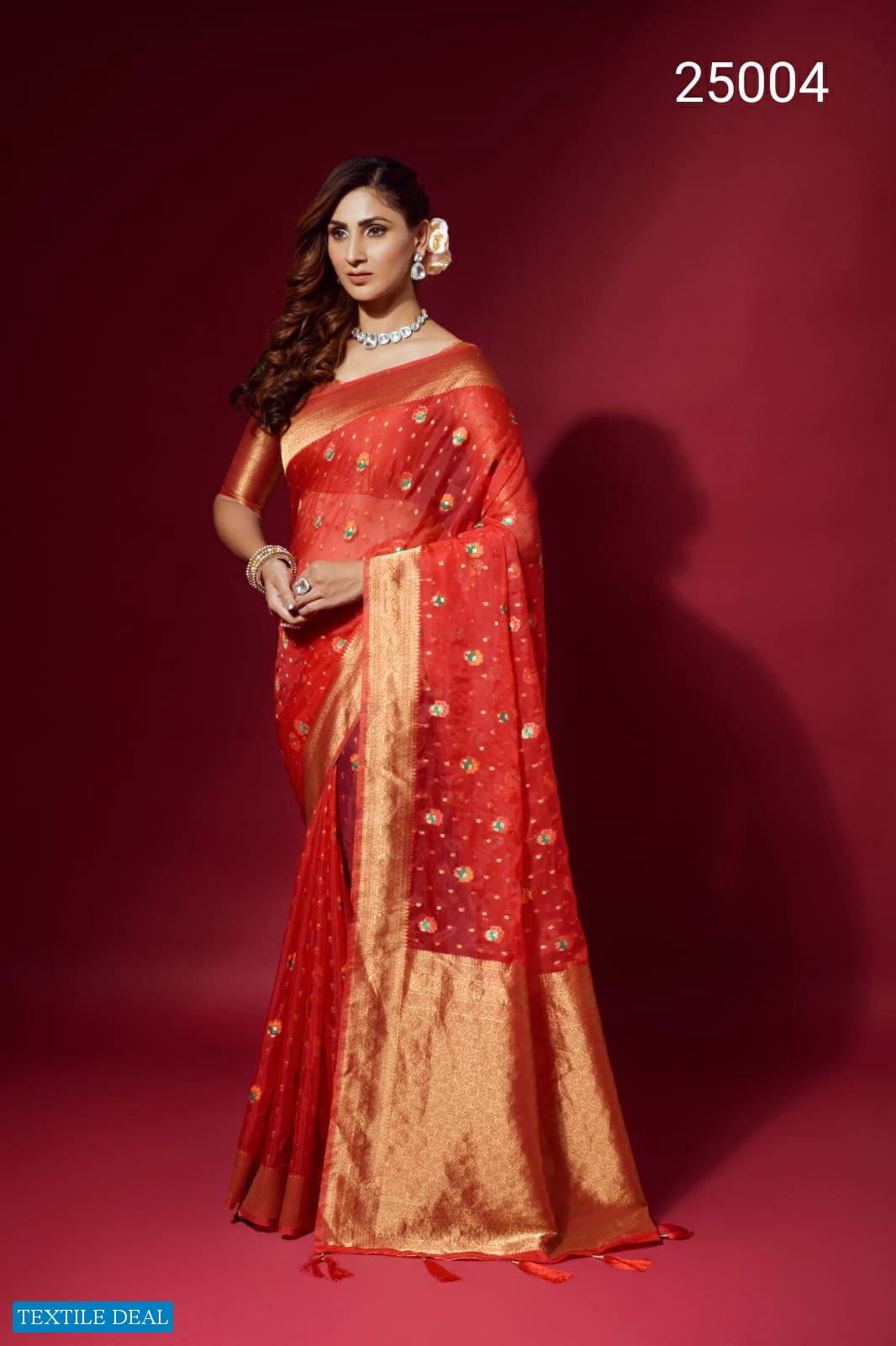 RAJPATH AMULY ORGANZA SILK FANCY SAREES COLLECTION