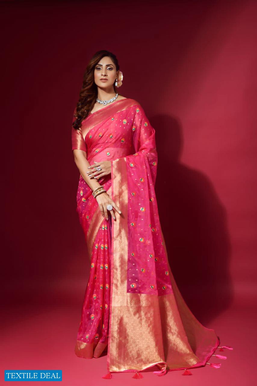 RAJPATH AMULY ORGANZA SILK FANCY SAREES COLLECTION