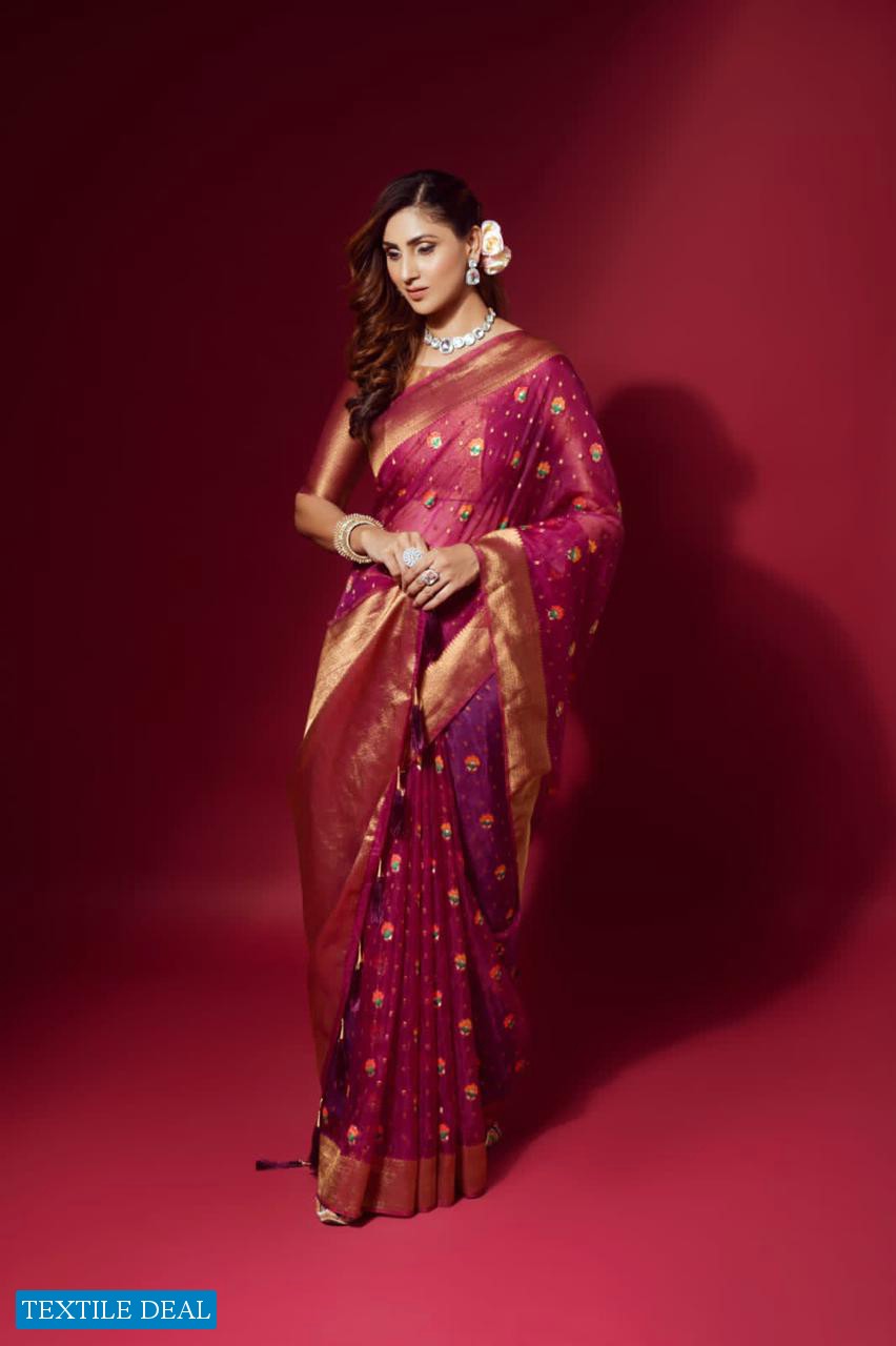 RAJPATH AMULY ORGANZA SILK FANCY SAREES COLLECTION