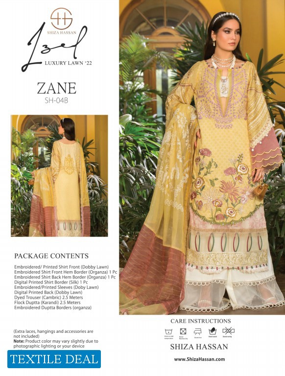 Shiza Hassan Luxury Lawn 2022 Original Pakistani Suits