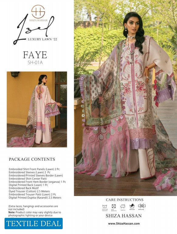 Shiza Hassan Luxury Lawn 2022 Original Pakistani Suits