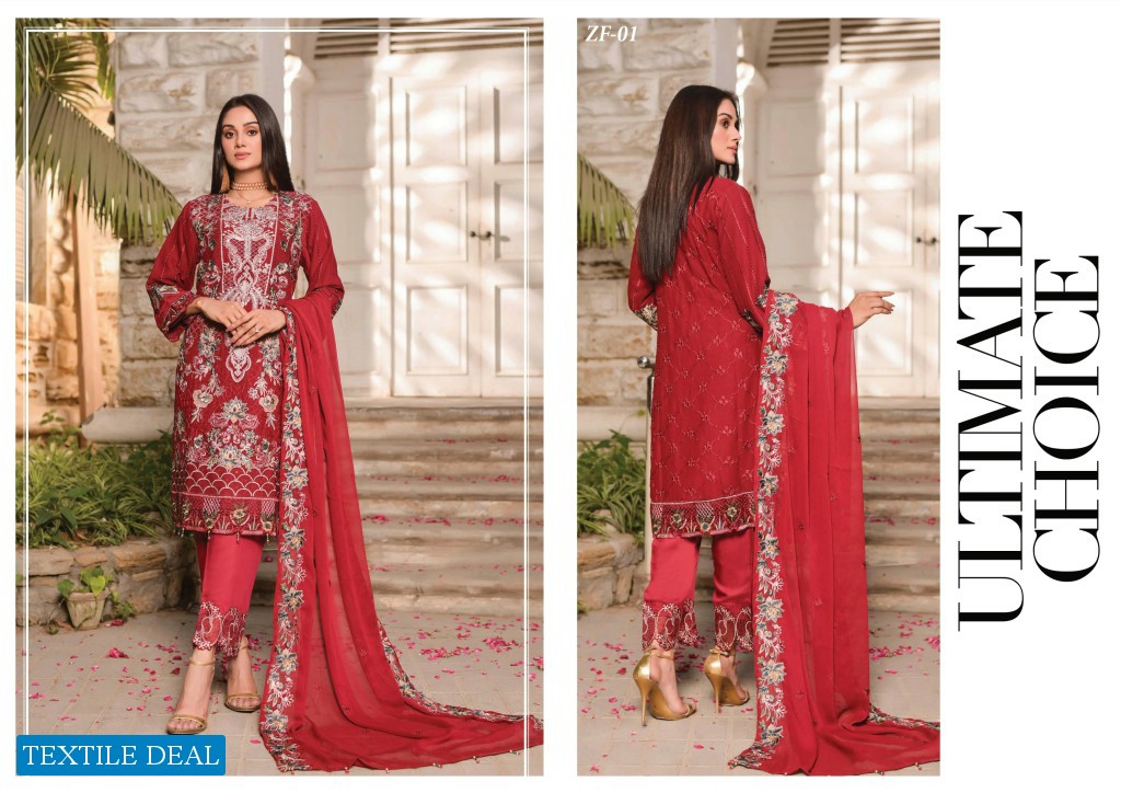 Zainab Falzani Festive Luxury Chiffon Pakistani Salwar Suits