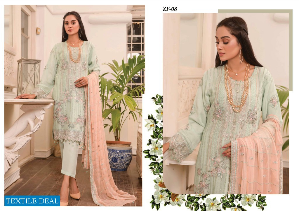 Zainab Falzani Festive Luxury Chiffon Pakistani Salwar Suits
