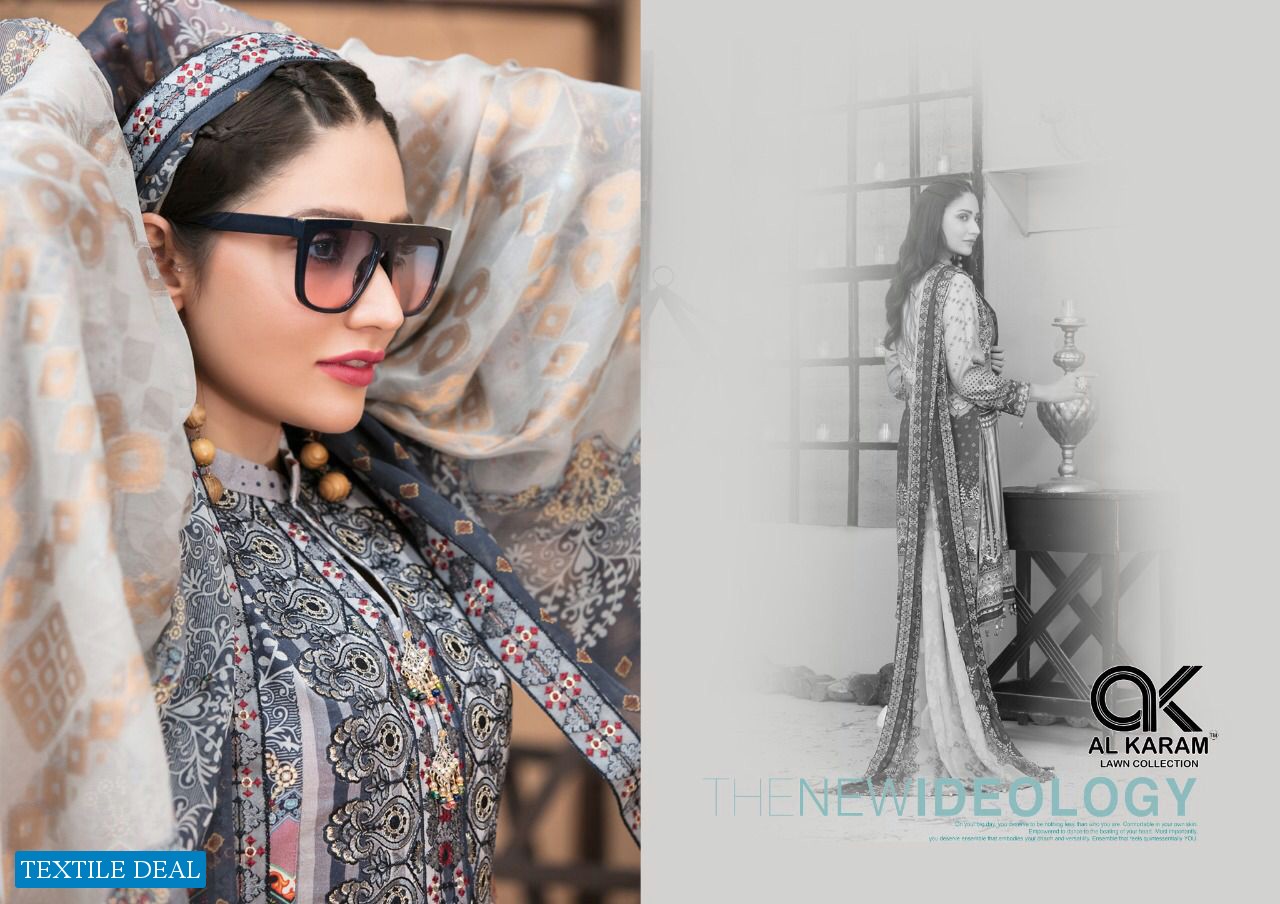 Al Karam Kesariya Vol-4 Wholesale Lawn Cotton Dress Material