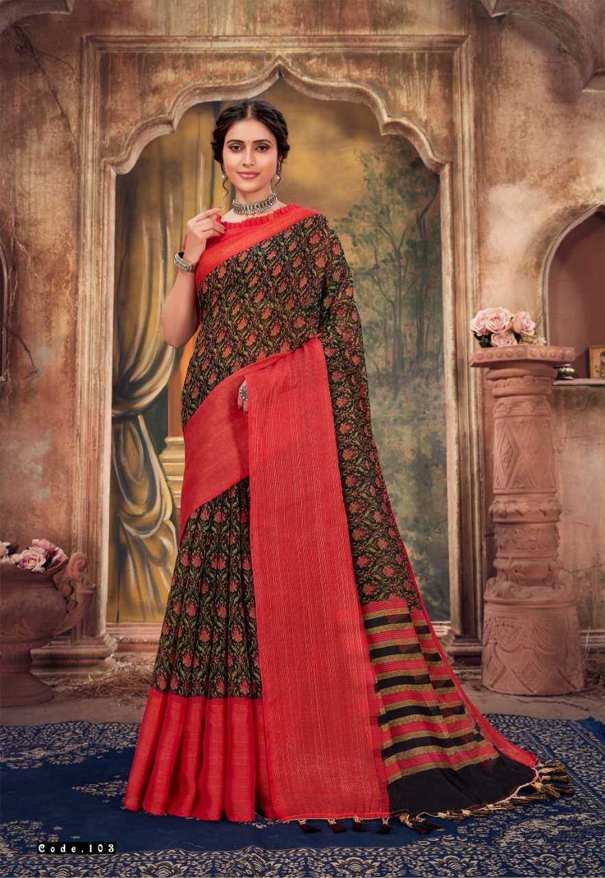 VINAMRA SUN TRUST VOL 1 GOLD JARI COTTON SAREES WHOLESALE