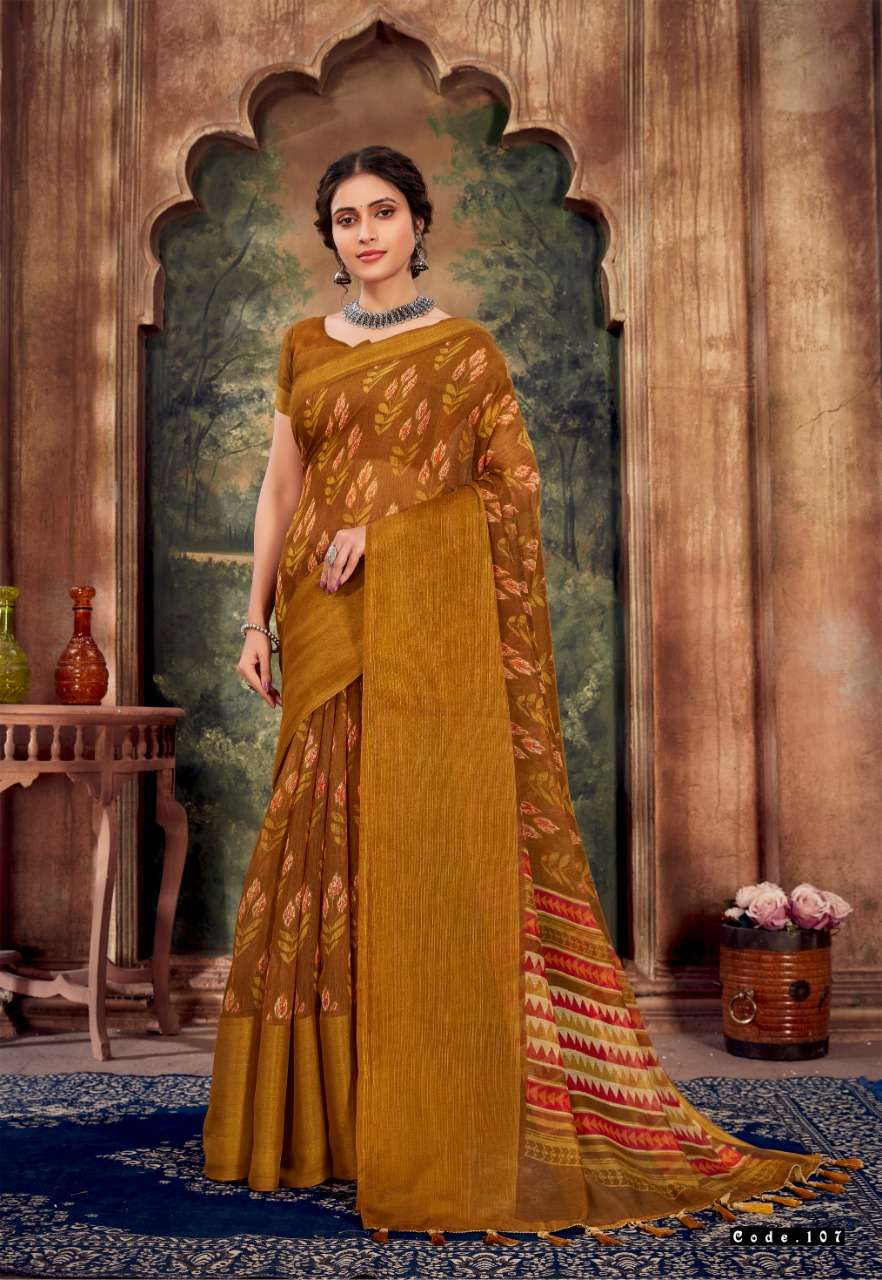 VINAMRA SUN TRUST VOL 1 GOLD JARI COTTON SAREES WHOLESALE