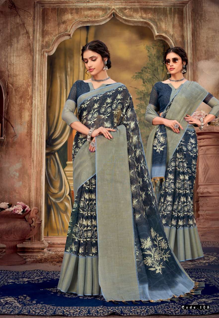 VINAMRA SUN TRUST VOL 1 GOLD JARI COTTON SAREES WHOLESALE