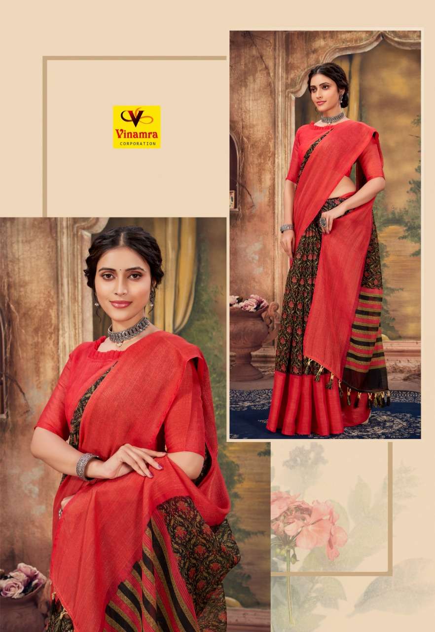 VINAMRA SUN TRUST VOL 1 GOLD JARI COTTON SAREES WHOLESALE