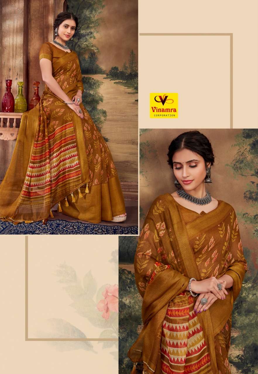 VINAMRA SUN TRUST VOL 1 GOLD JARI COTTON SAREES WHOLESALE