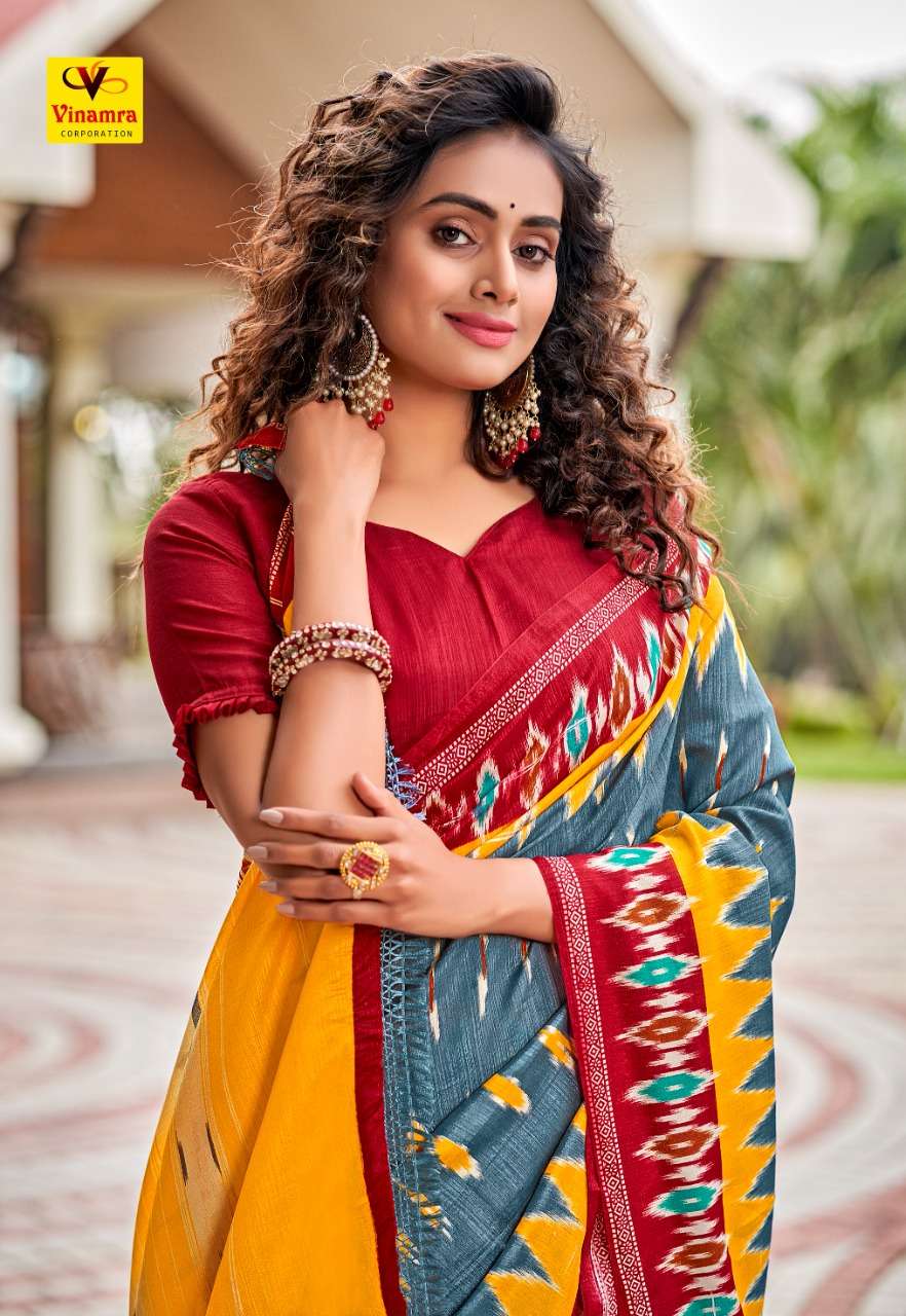 VINAMRA ROCKSTAR IKKAT VOL 2 COTTON SAREES