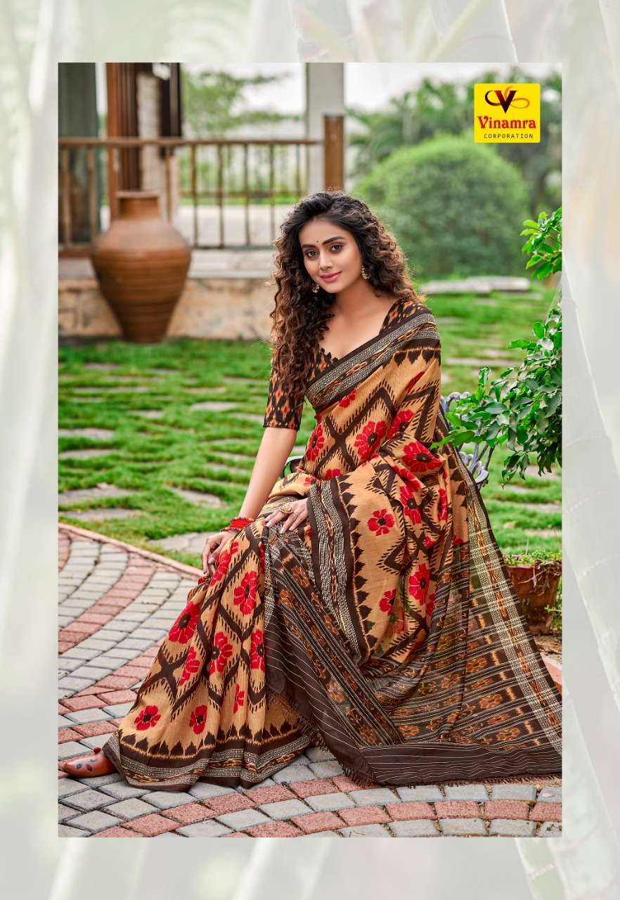 VINAMRA ROCKSTAR IKKAT VOL 2 COTTON SAREES