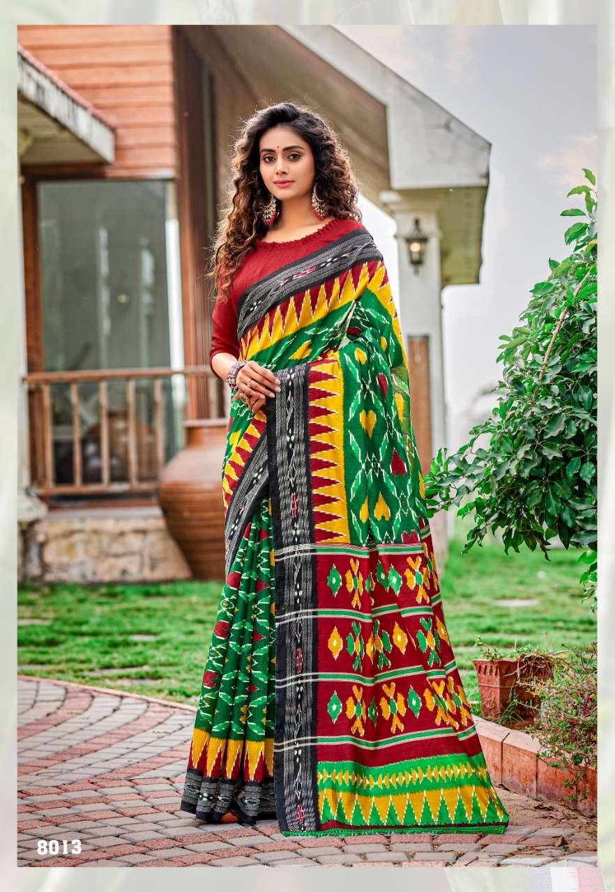 VINAMRA ROCKSTAR IKKAT VOL 2 COTTON SAREES