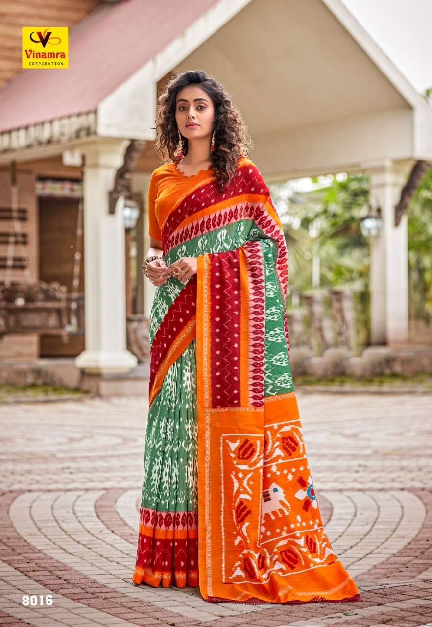 VINAMRA ROCKSTAR IKKAT VOL 2 COTTON SAREES