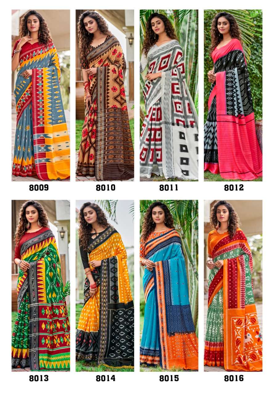 VINAMRA ROCKSTAR IKKAT VOL 2 COTTON SAREES