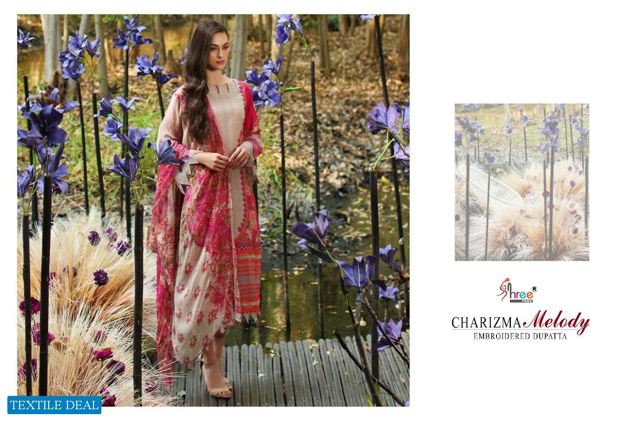 SHREE FABS CHARIZMA MELODY EMBROIDERED DUPATTA PAKISTANI DRESSES