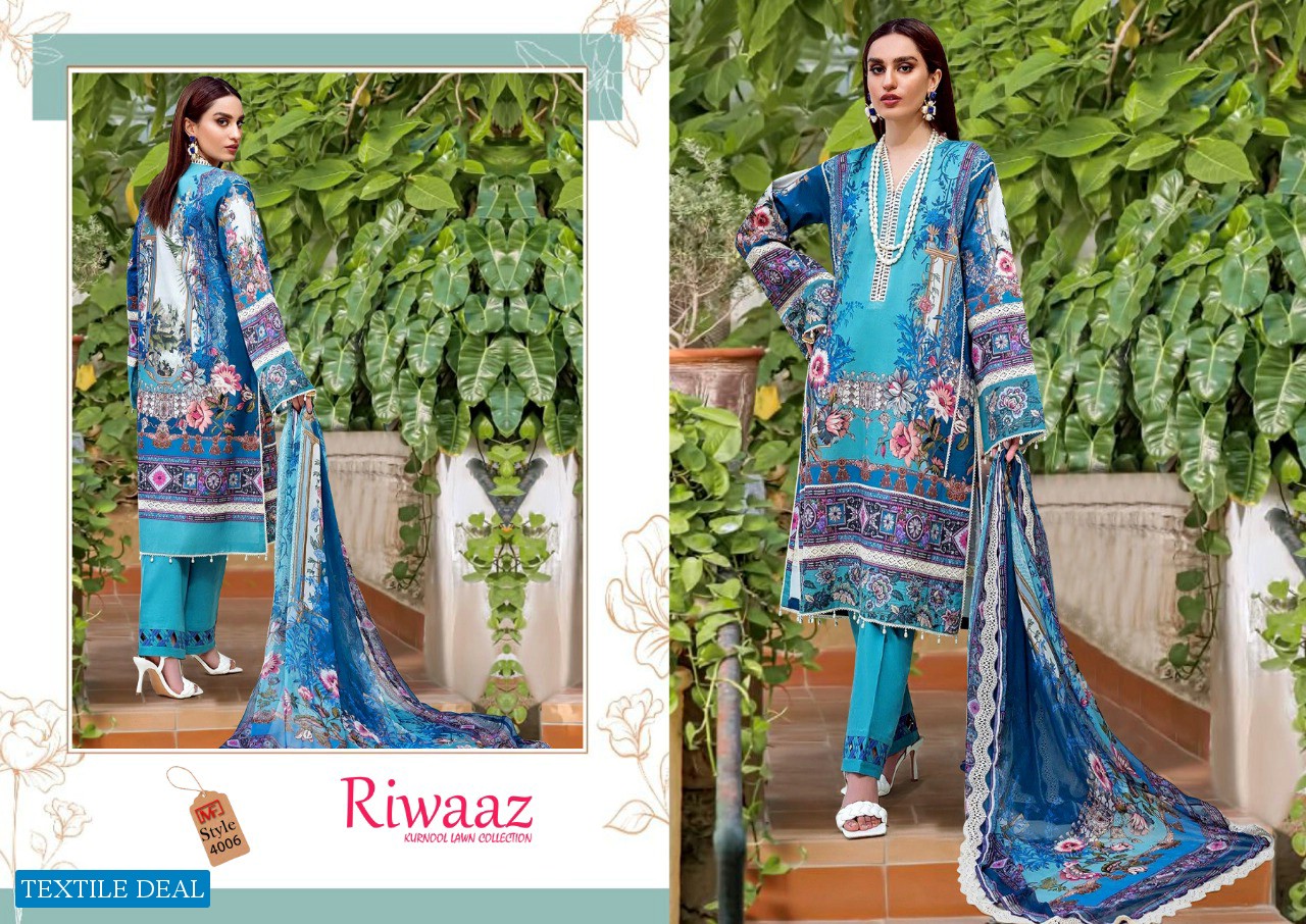 Madhav Riwaaz Vol-4 Wholesale Kurnool Lawn Collection Dress Material