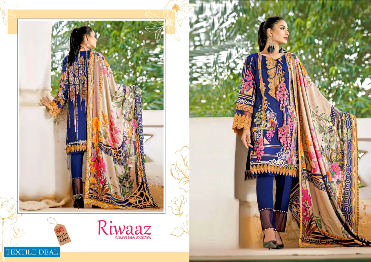 Madhav Riwaaz Vol-4 Wholesale Kurnool Lawn Collection Dress Material