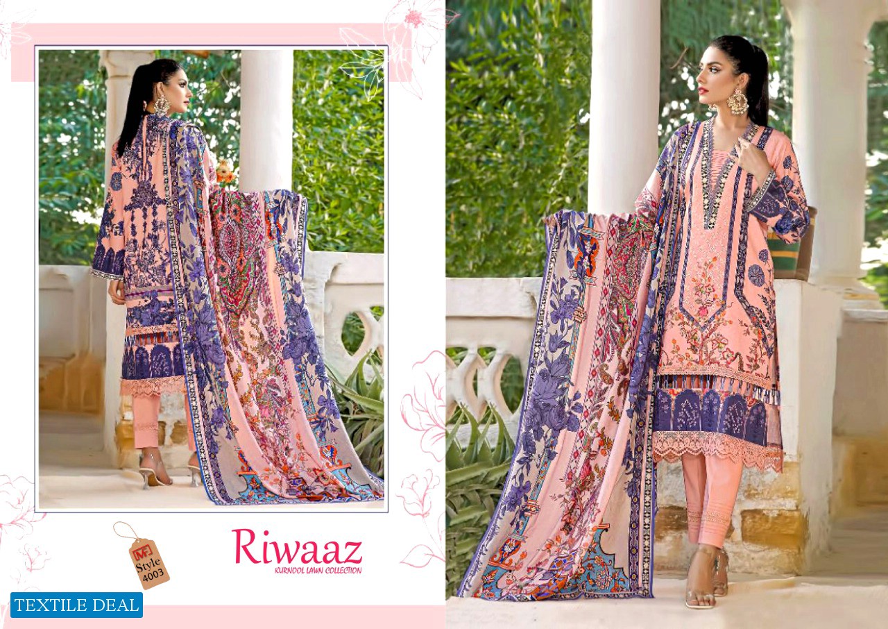 Madhav Riwaaz Vol-4 Wholesale Kurnool Lawn Collection Dress Material