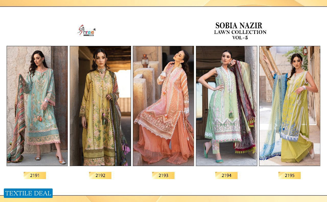 Shree Fab Sobia Nazir Lawn Collection Vol-5 Wholesale Pakistani Concept Dress