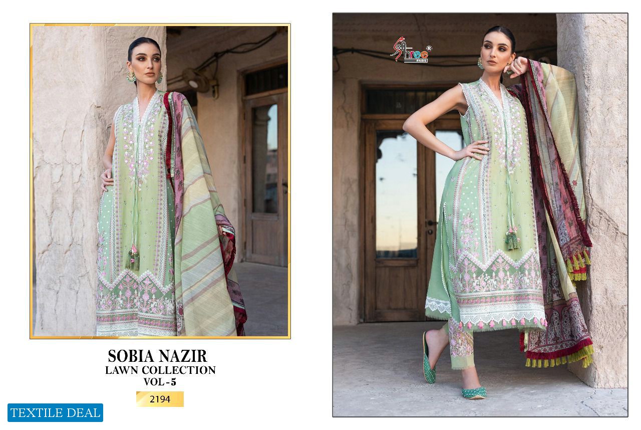 Shree Fab Sobia Nazir Lawn Collection Vol-5 Wholesale Pakistani Concept Dress