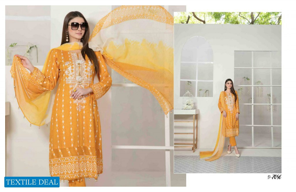 Tawakkal Titania Wholesale Unstitched Embroidered Lawn Shirt Pakistani Catalogs