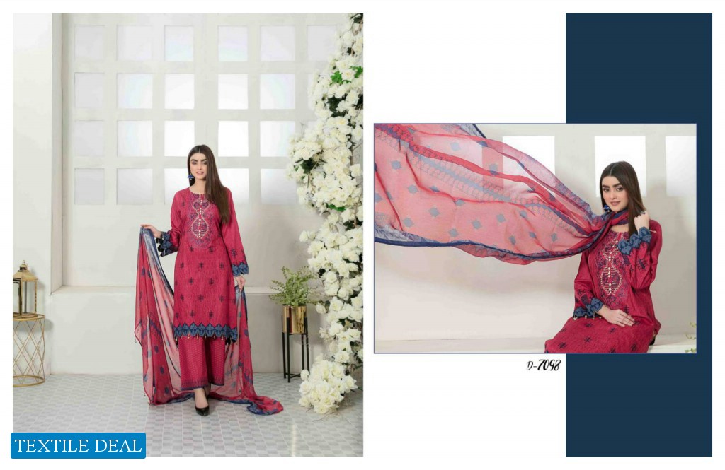 Tawakkal Titania Wholesale Unstitched Embroidered Lawn Shirt Pakistani Catalogs