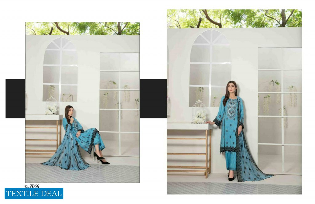 Tawakkal Titania Wholesale Unstitched Embroidered Lawn Shirt Pakistani Catalogs