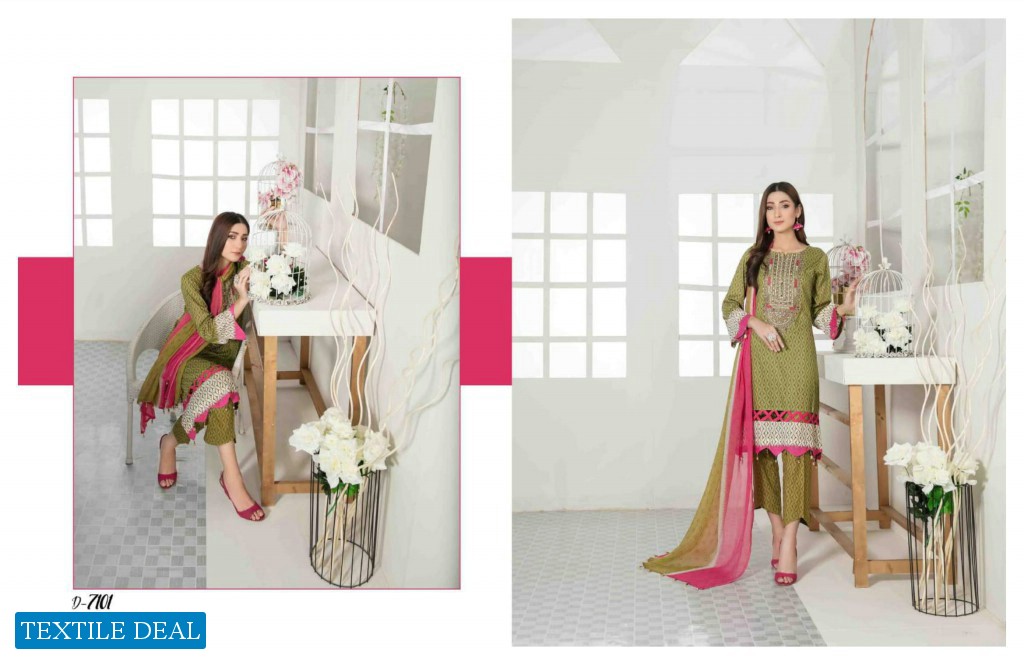 Tawakkal Titania Wholesale Unstitched Embroidered Lawn Shirt Pakistani Catalogs