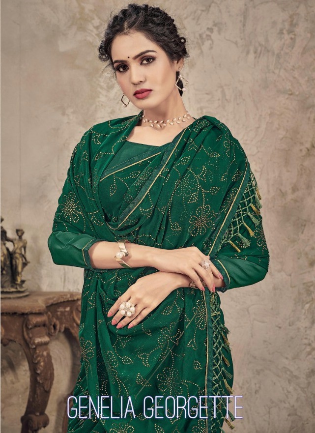 YNF GENELIA GEORGETTE WHOLESALE GEORGETTE INDIAN SAREES