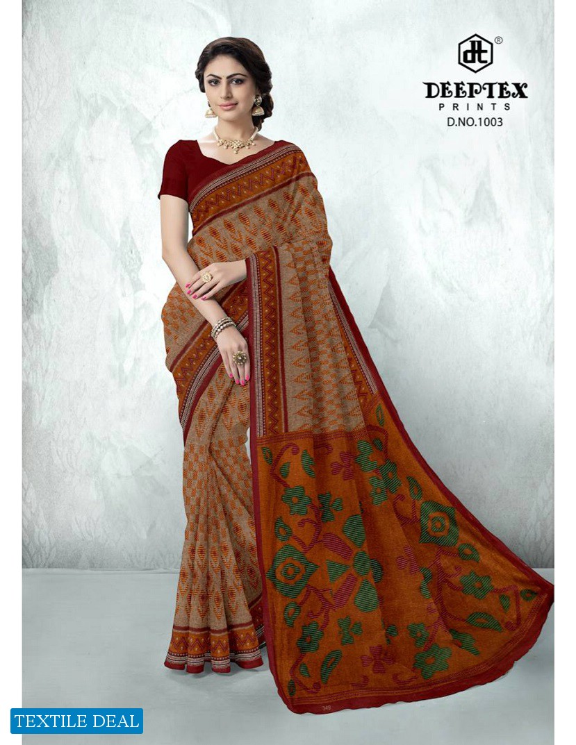 Deeptex Prime Time Vol-1 Wholesale Pure Cotton Printed Sarees