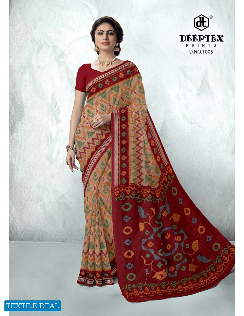 Deeptex Prime Time Vol-1 Wholesale Pure Cotton Printed Sarees