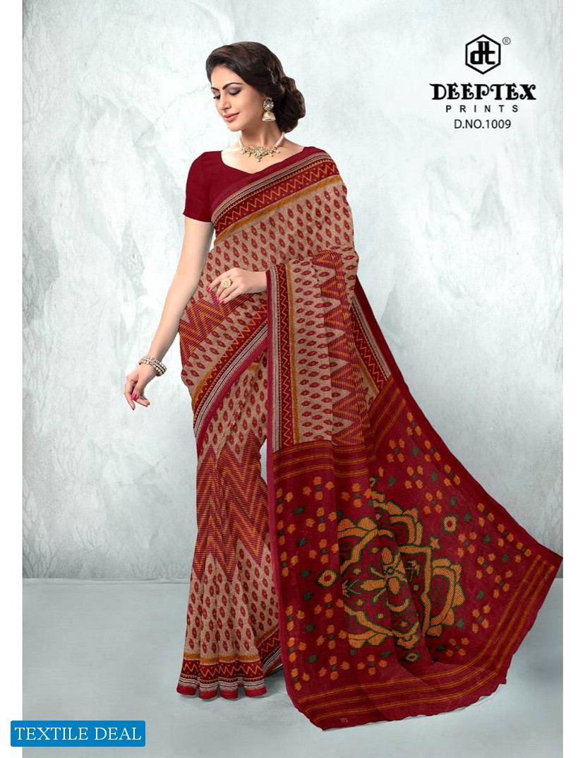 Deeptex Prime Time Vol-1 Wholesale Pure Cotton Printed Sarees