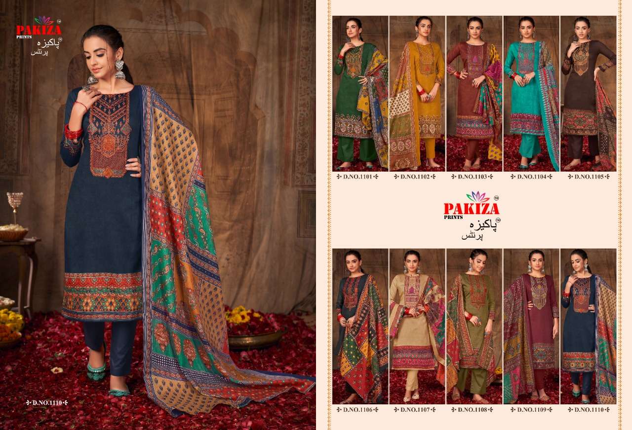 PAKIZA PRINTS VOLUME 11 COTTON PRINTED SUITS WHOLESALER