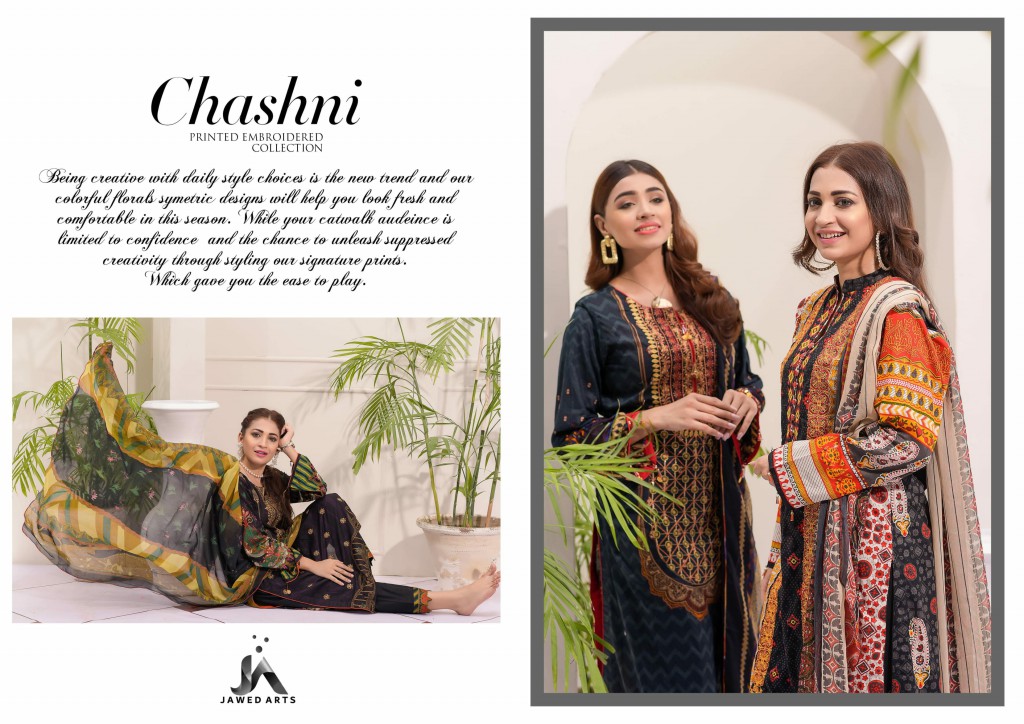 Jawed Art Chashni Printed Embroidered Collection