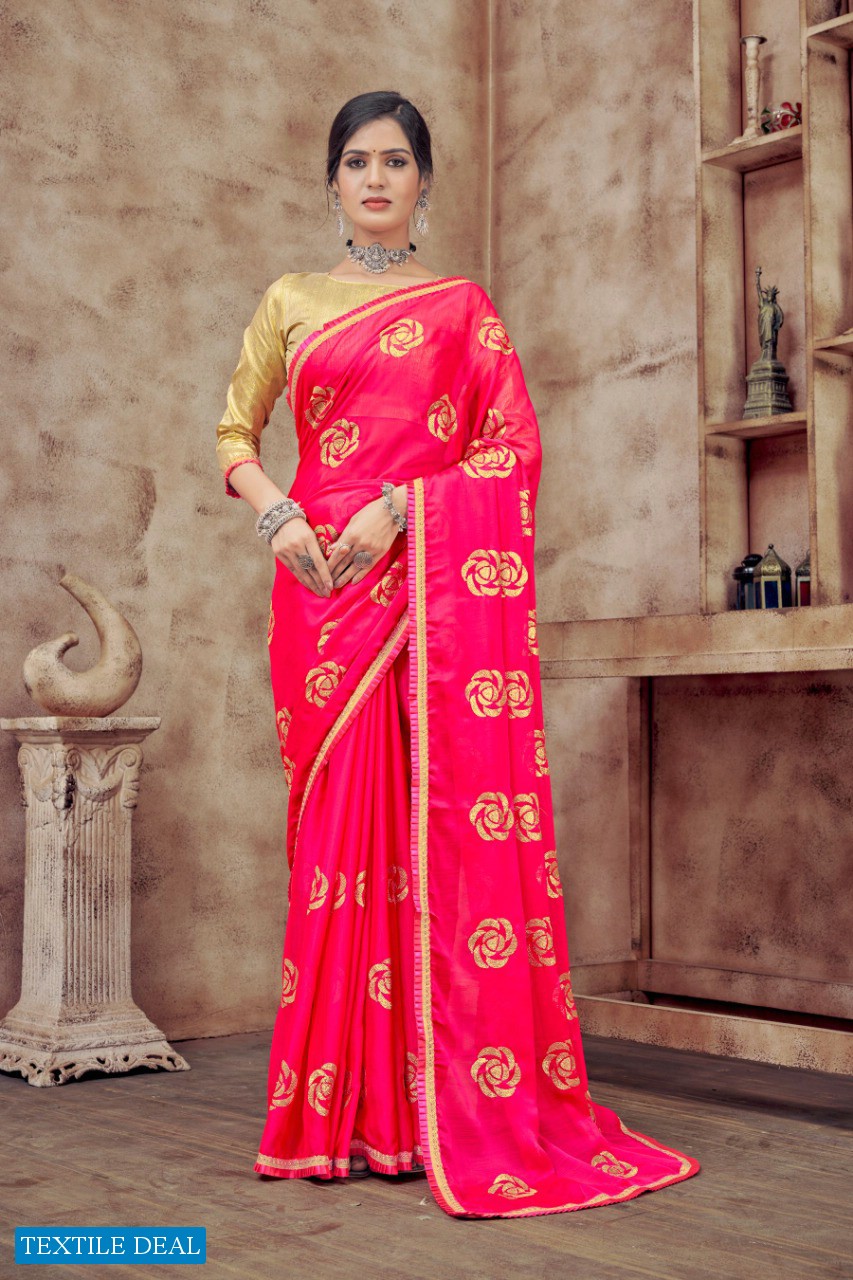 YNF CRYSTAL SEQUENCE WHOLESALE CHIFFON FABRICS SAREES