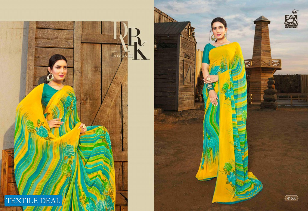 Vishal Aakanksha Wholesale Gerogette Printed Sarees