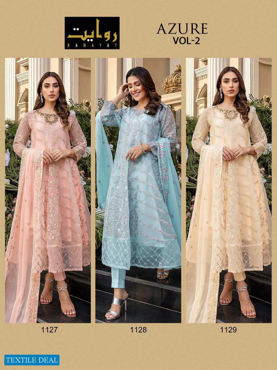 Rawayat Azure Vol-2 Wholesale Pakistani Concept Suits