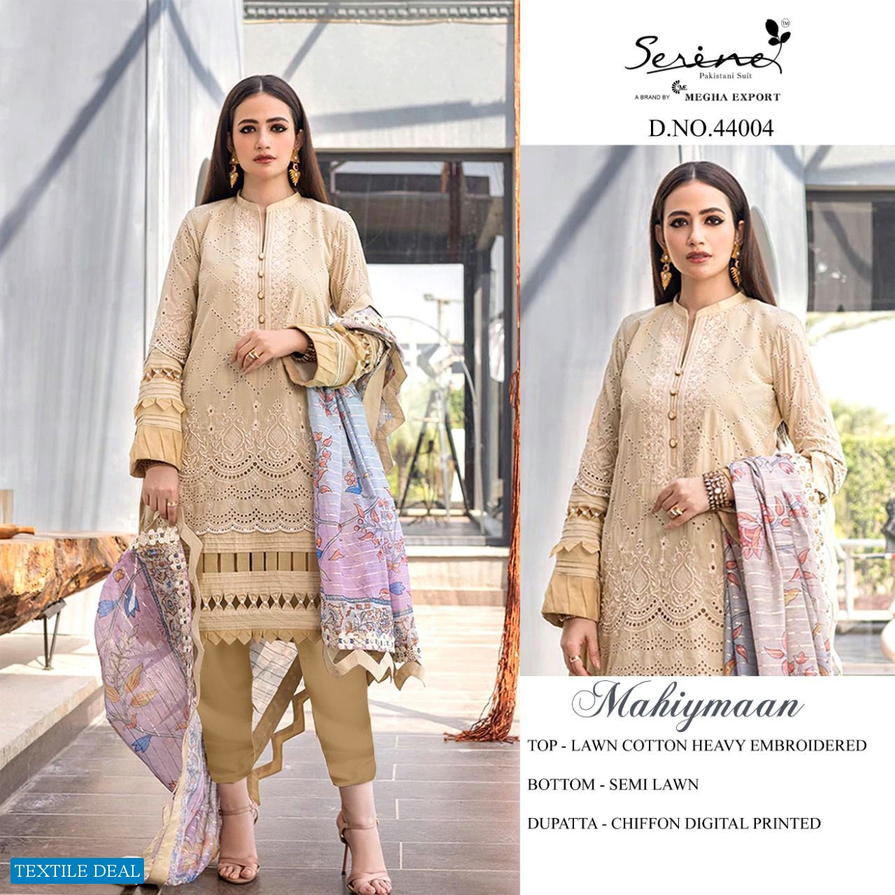 Serene Mahiymaan Wholesale Lawn Cotton Pakistani Salwar Suits