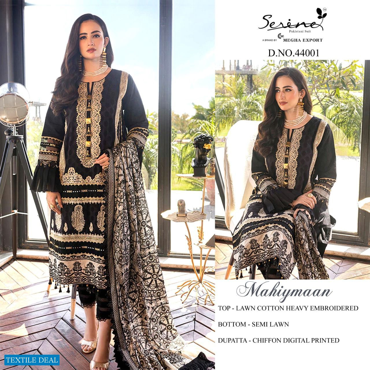 Serene Mahiymaan Wholesale Lawn Cotton Pakistani Salwar Suits
