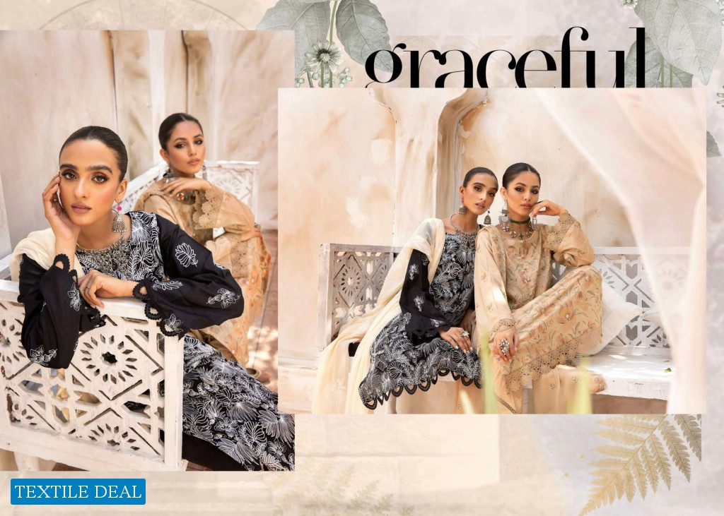 Khoobsurat Nazakat Embroidered Slub Lawn Pakistani Collection