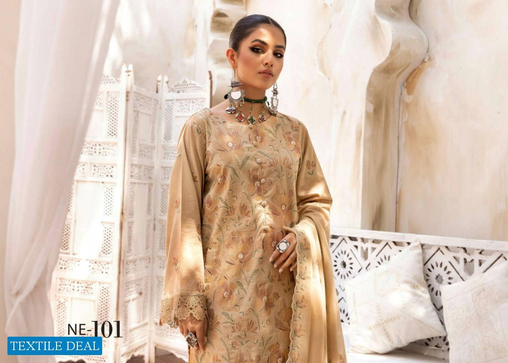 Khoobsurat Nazakat Embroidered Slub Lawn Pakistani Collection