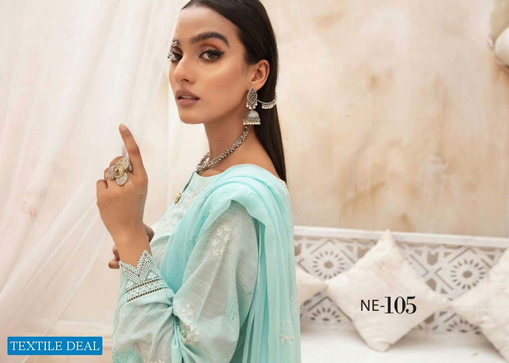 Khoobsurat Nazakat Embroidered Slub Lawn Pakistani Collection