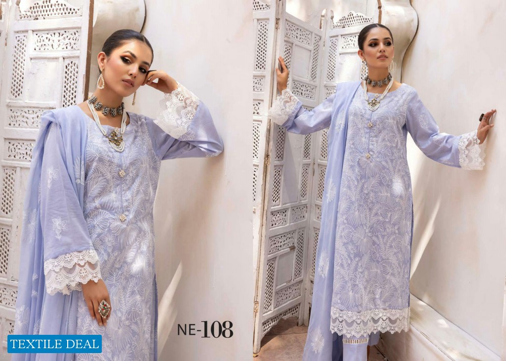 Khoobsurat Nazakat Embroidered Slub Lawn Pakistani Collection