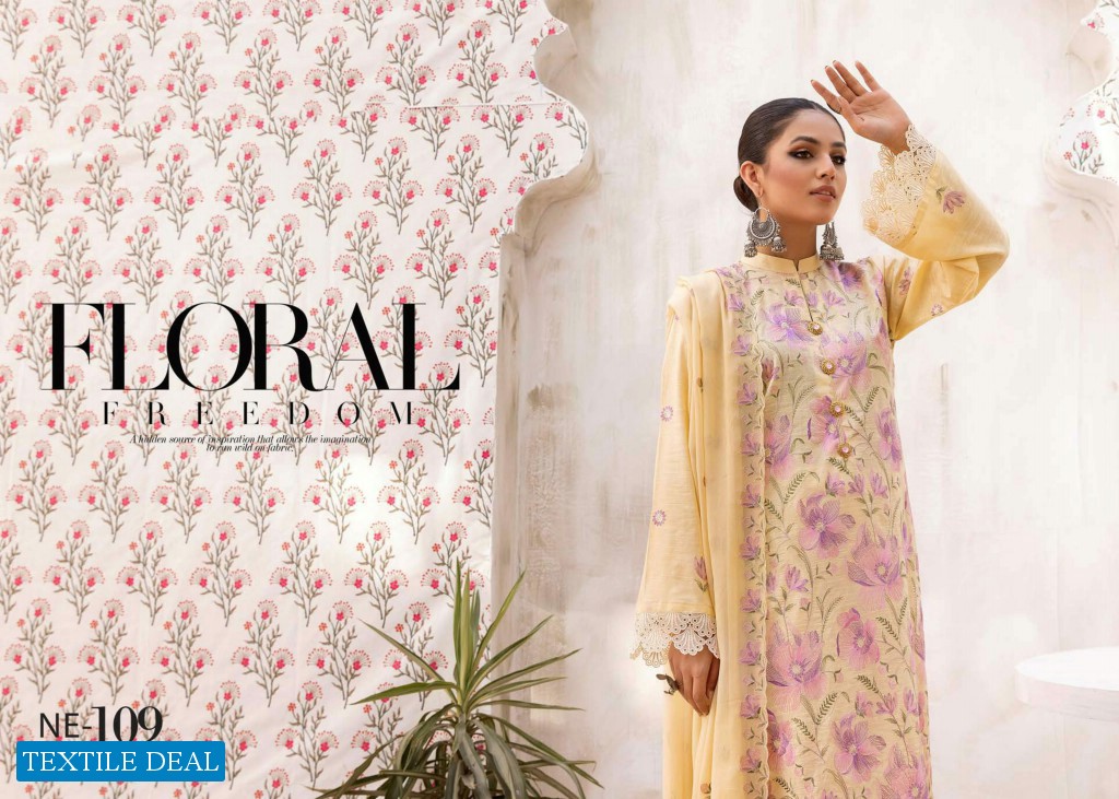Khoobsurat Nazakat Embroidered Slub Lawn Pakistani Collection
